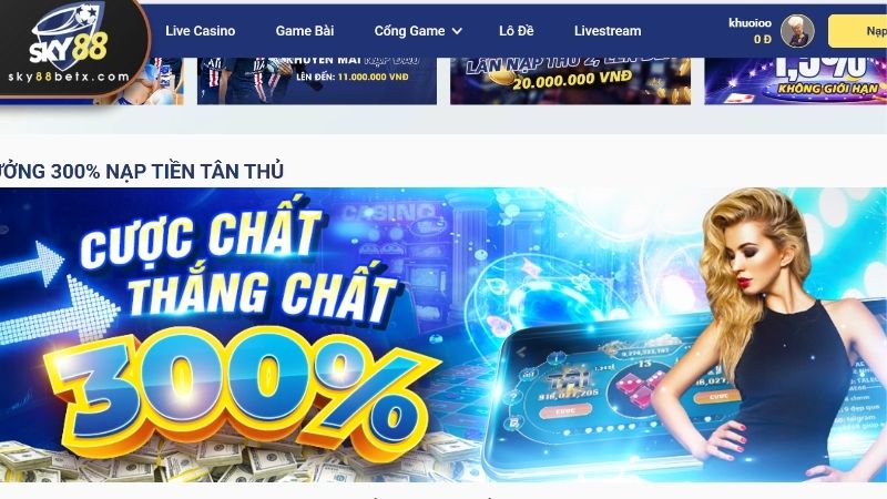 Tổng hợp các hình thức khuyến mãi tại nhà cái SKY88