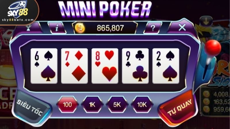 Mini Poker – Tựa game nhỏ, phần thưởng lớn