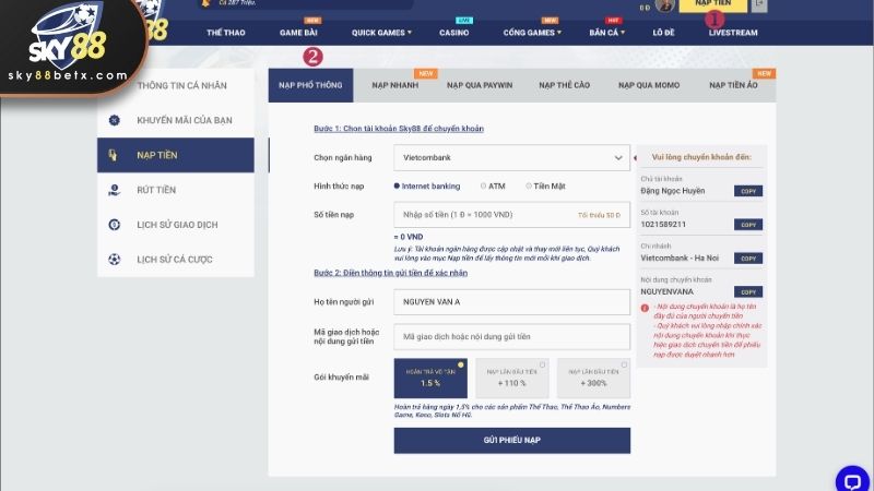 Hướng dẫn tham gia cá cược Game Nhanh tại Sky88