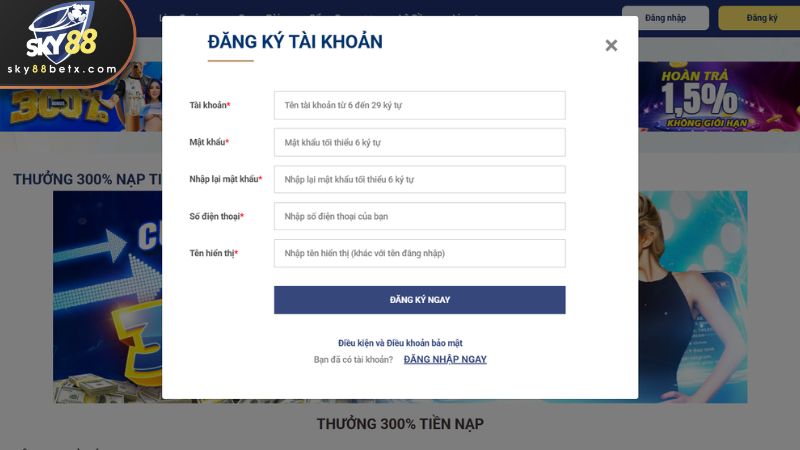 Hãy kiểm tra kỹ các thông tin cá nhân trước khi đăng nhập vào SKY88