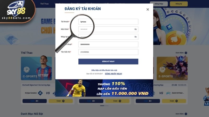 Kiểm tra lại một lượt những trường thông tin đã điền