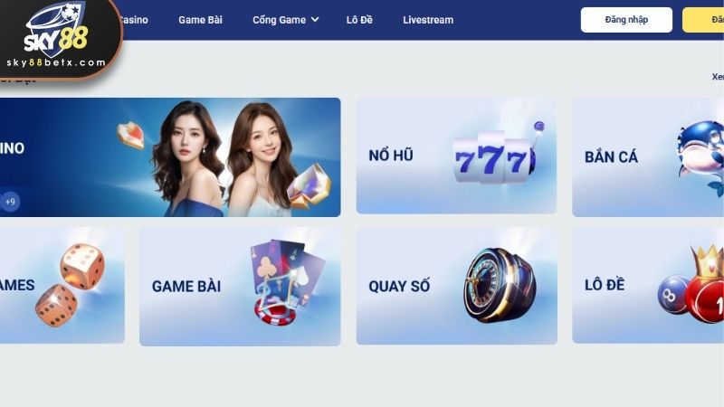 Sảnh Lô đề Sky88 được thiết kế chuyên biệt