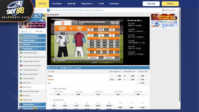 Trải nghiệm mới lạ với Virtual Sports tại thể thao Sky88